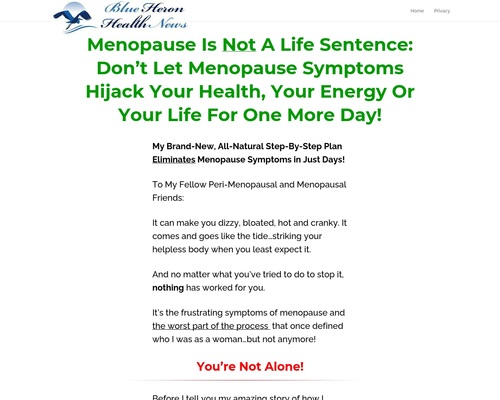 The Menopause Solution cb | Blue Heron Health News