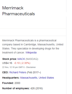 merrimack pharmaceuticals